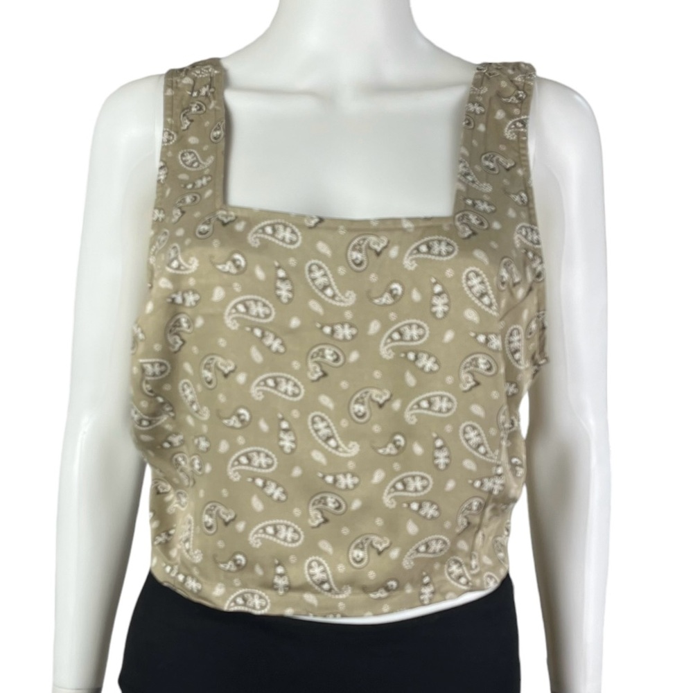Thread & Supply Paisley Crop Top‎ Womens Size XL